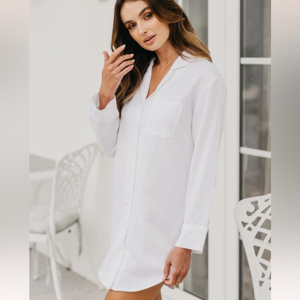 Le rose sleep linen button down shirt